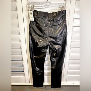 Abercrombie & Fitch Black Vegan Leather Women’s Jeans